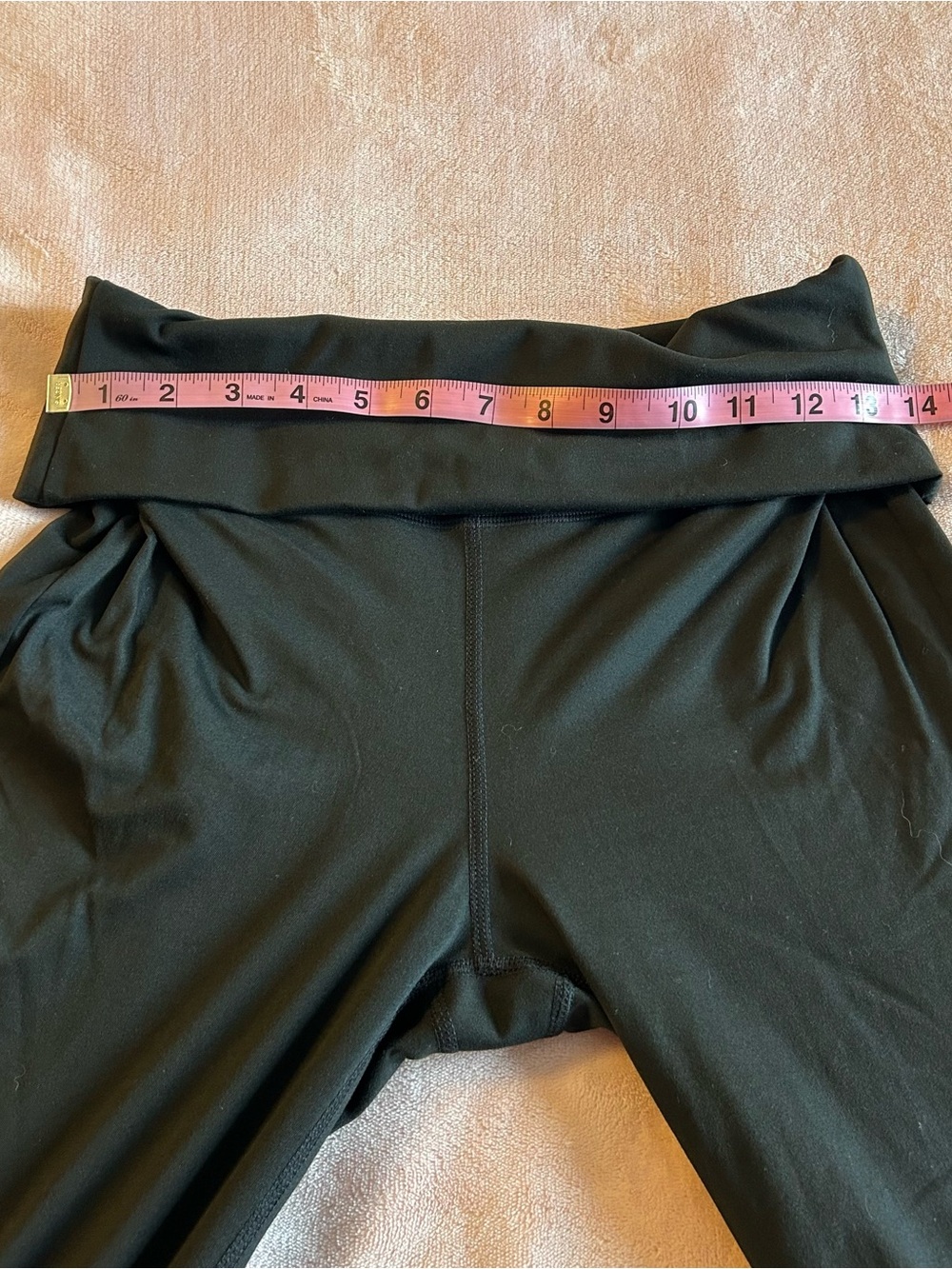 Embrace Your Love black fold over flared yoga pants size M athletic athleisure - Picture 5 of 8